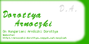 dorottya arnoczki business card