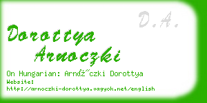 dorottya arnoczki business card